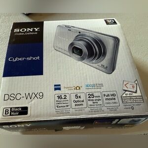 Sony Cyber-shot DSC-WX9 Digital Camera - Black 3D No SD Card